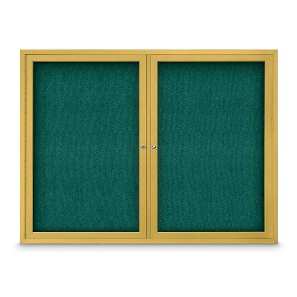 Sliding Door Indoor Enclosed Corkboard, 9